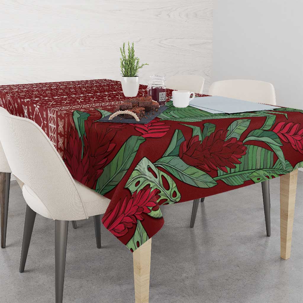 Women's Day Samoa Malu Tattoo Inspired Mix Teuila Tablecloth Scarlet LT7 - Polynesian Pride
