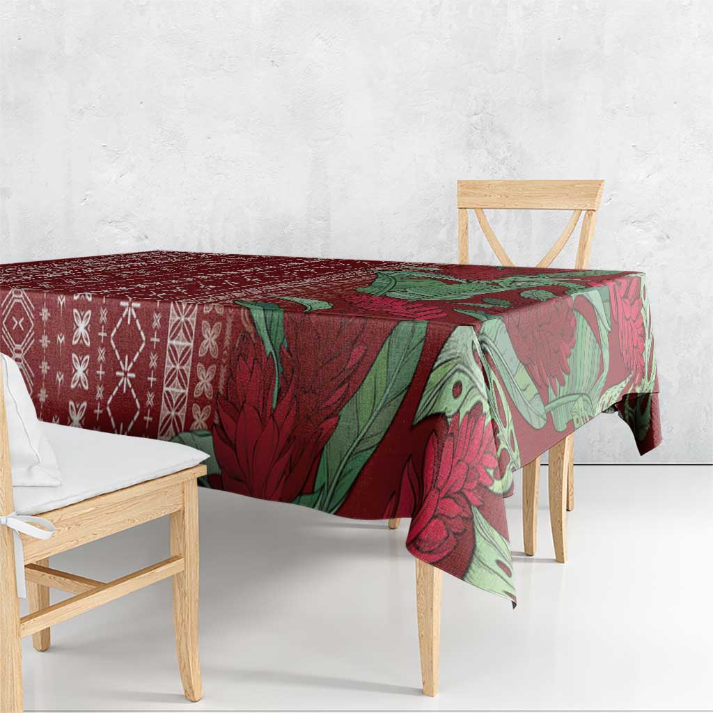 Women's Day Samoa Malu Tattoo Inspired Mix Teuila Tablecloth Scarlet LT7 - Polynesian Pride
