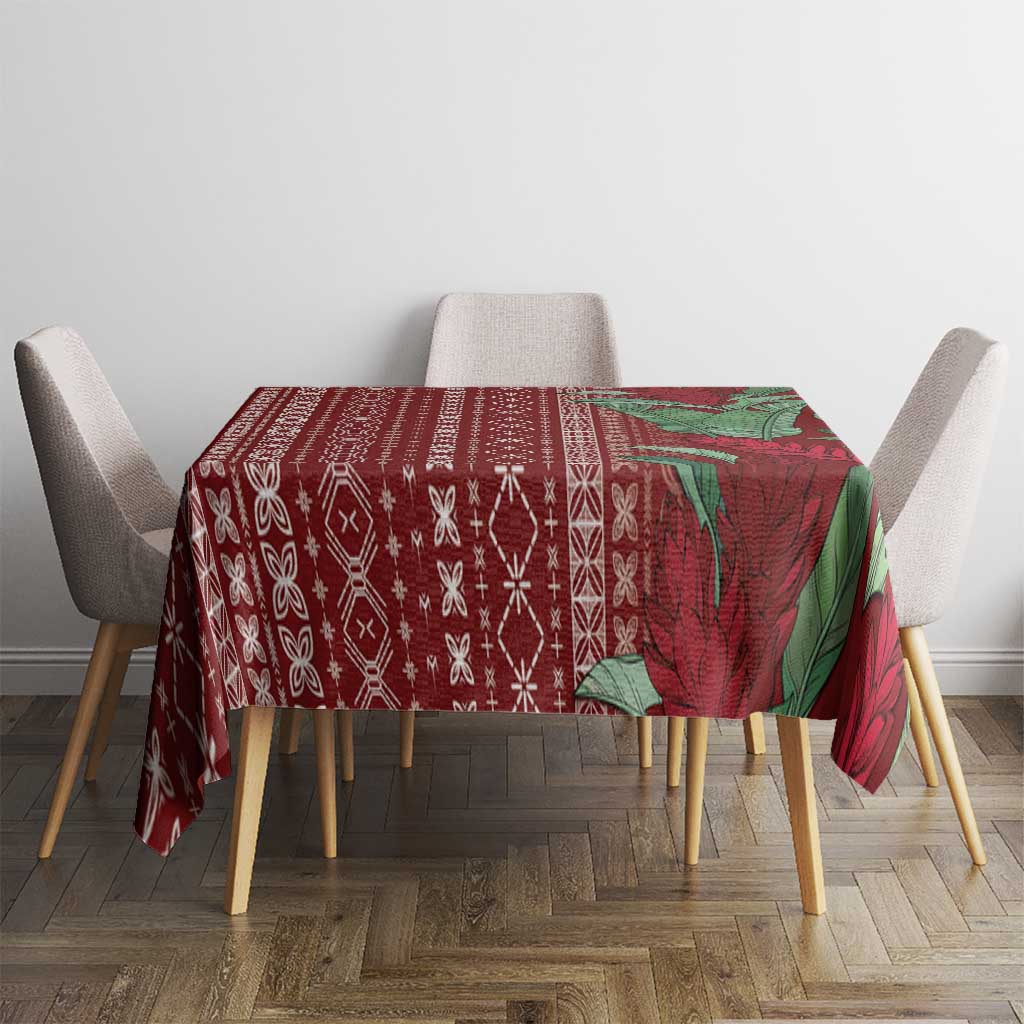 Women's Day Samoa Malu Tattoo Inspired Mix Teuila Tablecloth Scarlet LT7 - Polynesian Pride