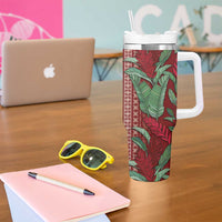 Women's Day Samoa Malu Tattoo Inspired Mix Teuila Tumbler With Handle Scarlet LT7 - Polynesian Pride