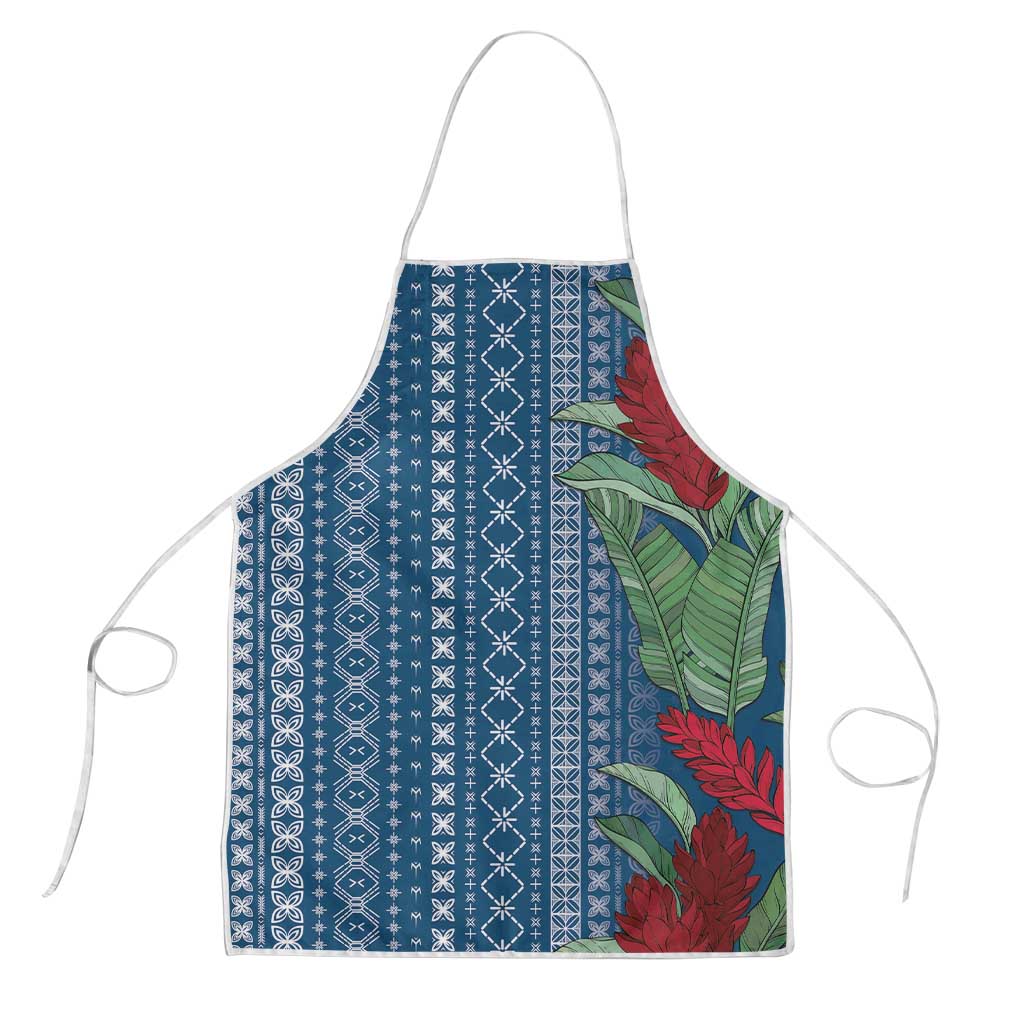 Women's Day Samoa Malu Tattoo Inspired Mix Teuila Apron Royal Blue LT7 Royal Blue - Polynesian Pride