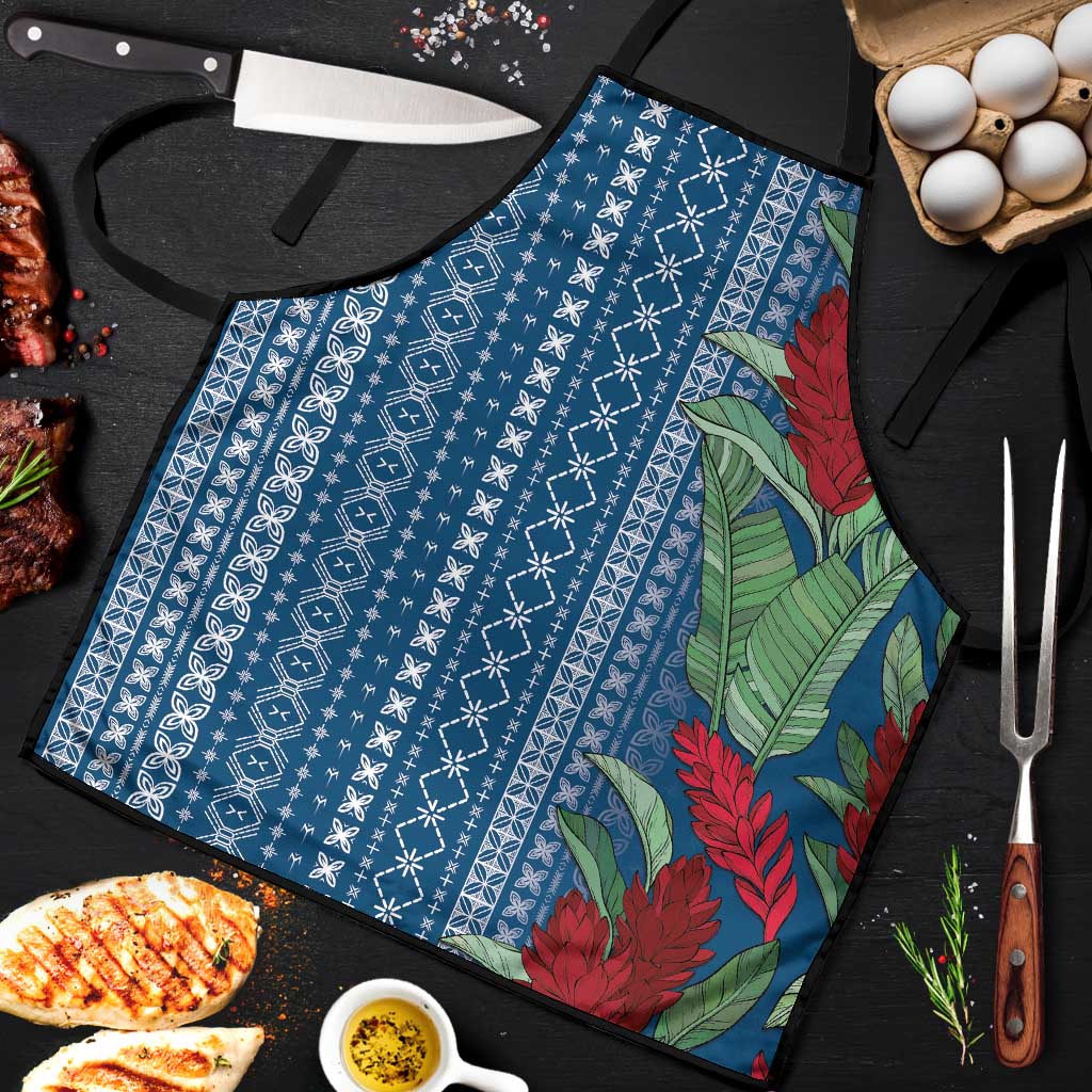 Women's Day Samoa Malu Tattoo Inspired Mix Teuila Apron Royal Blue LT7 Royal Blue - Polynesian Pride