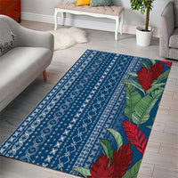 Women's Day Samoa Malu Tattoo Inspired Mix Teuila Area Rug Royal Blue LT7 - Polynesian Pride