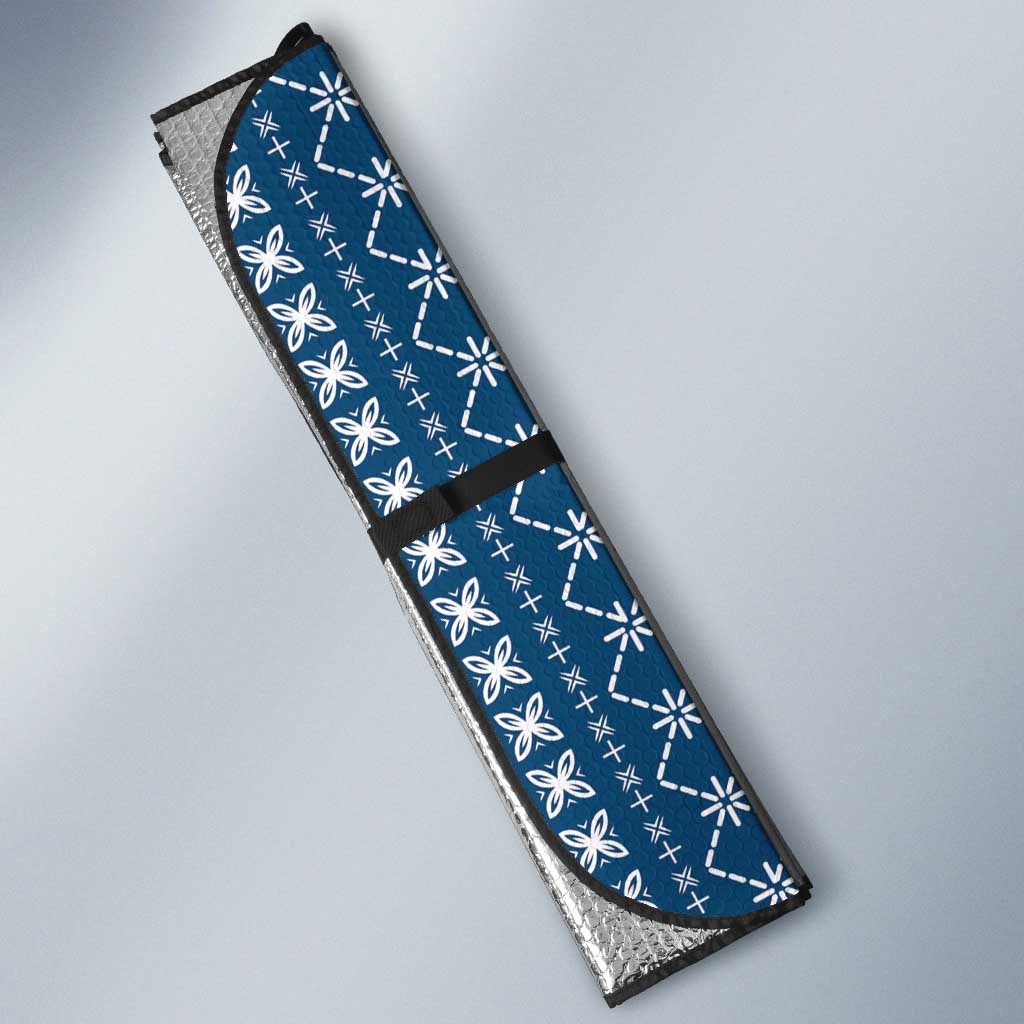 Women's Day Samoa Malu Tattoo Inspired Mix Teuila Auto Sun Shade Royal Blue LT7 - Polynesian Pride