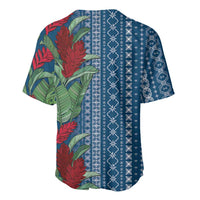 Women's Day Samoa Malu Tattoo Inspired Mix Teuila Baseball Jersey Royal Blue LT7 - Polynesian Pride