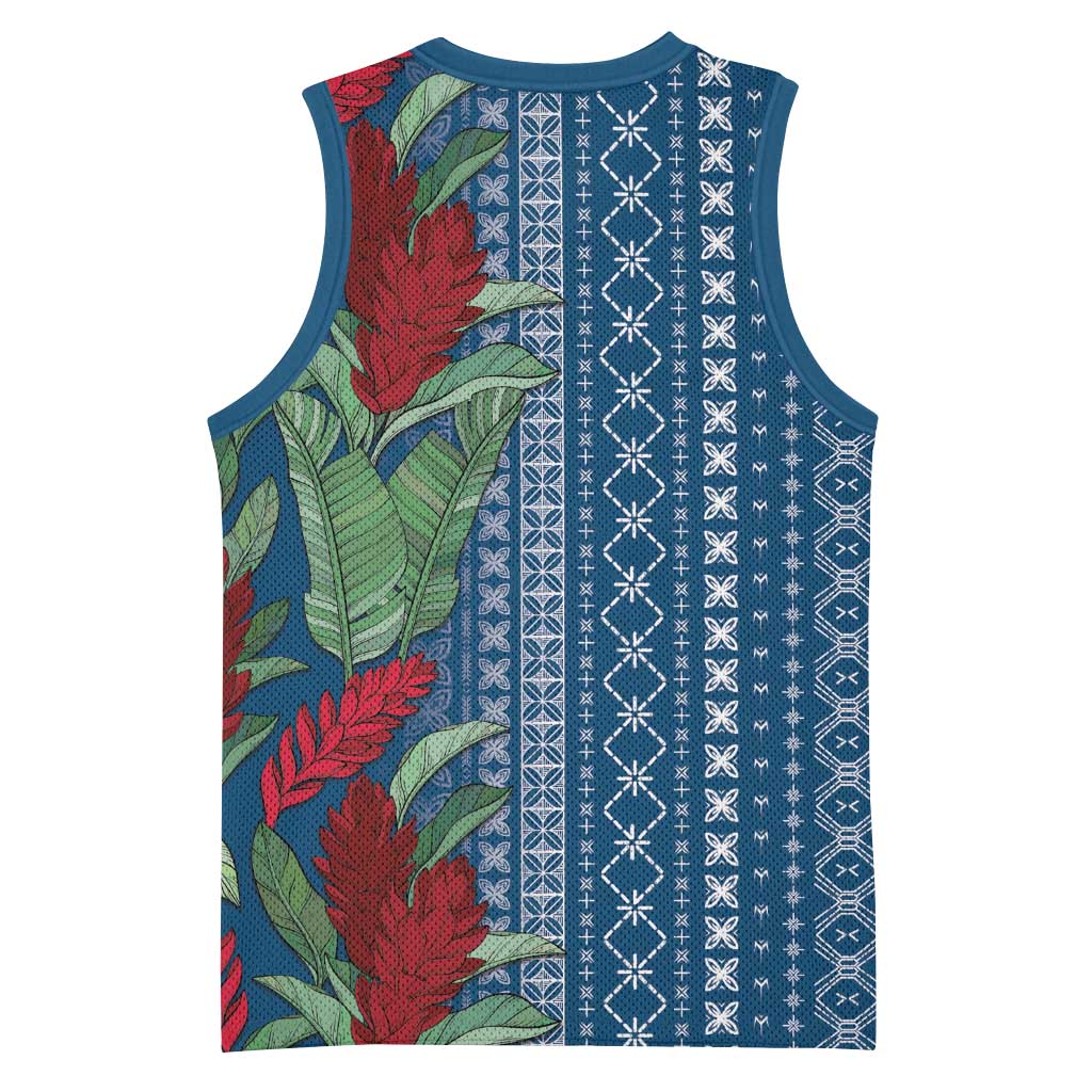 Women's Day Samoa Malu Tattoo Inspired Mix Teuila Basketball Jersey Royal Blue LT7 - Polynesian Pride