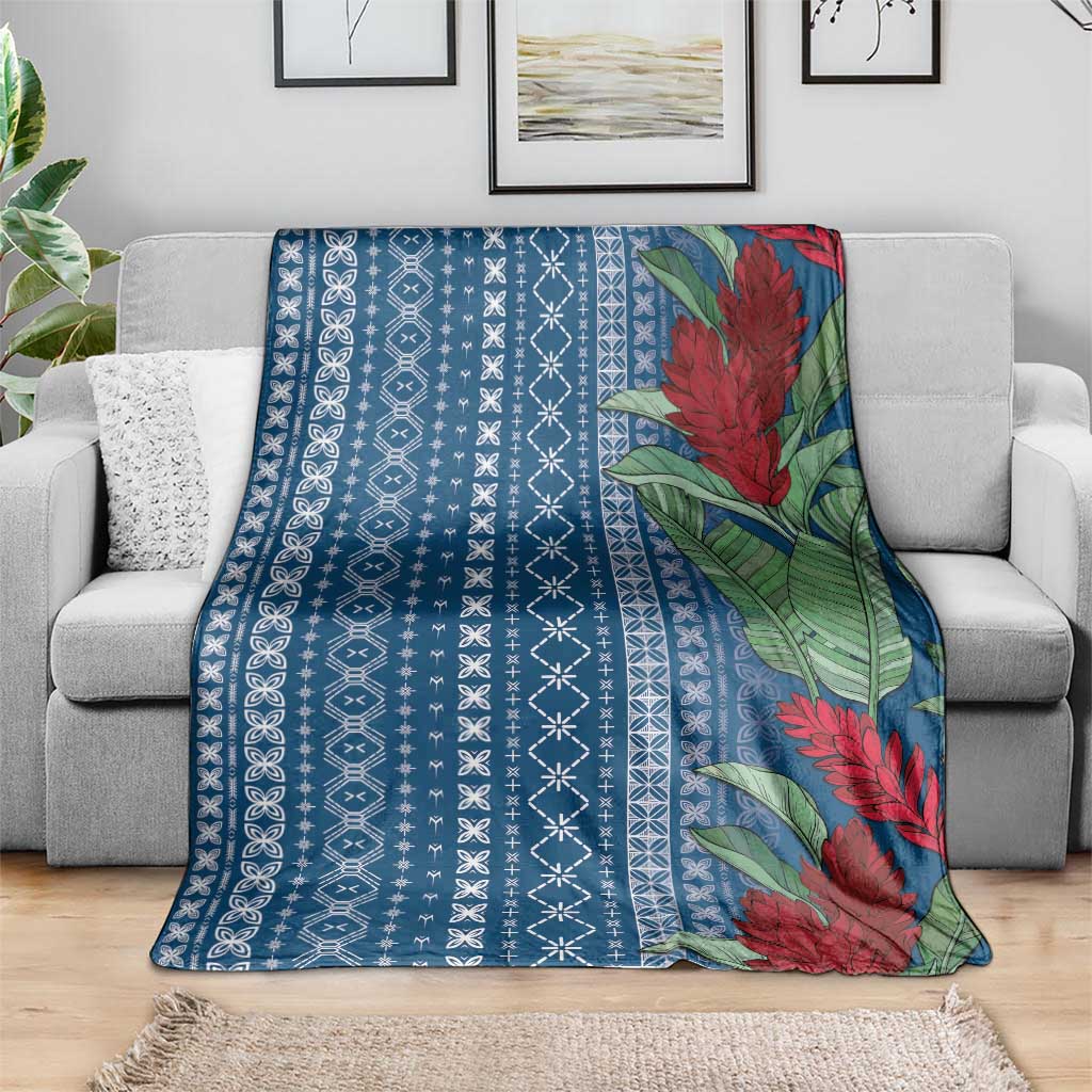 Women's Day Samoa Malu Tattoo Inspired Mix Teuila Blanket Royal Blue LT7 - Polynesian Pride