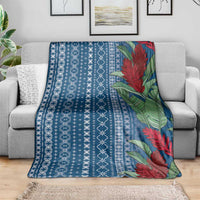 Women's Day Samoa Malu Tattoo Inspired Mix Teuila Blanket Royal Blue LT7 - Polynesian Pride