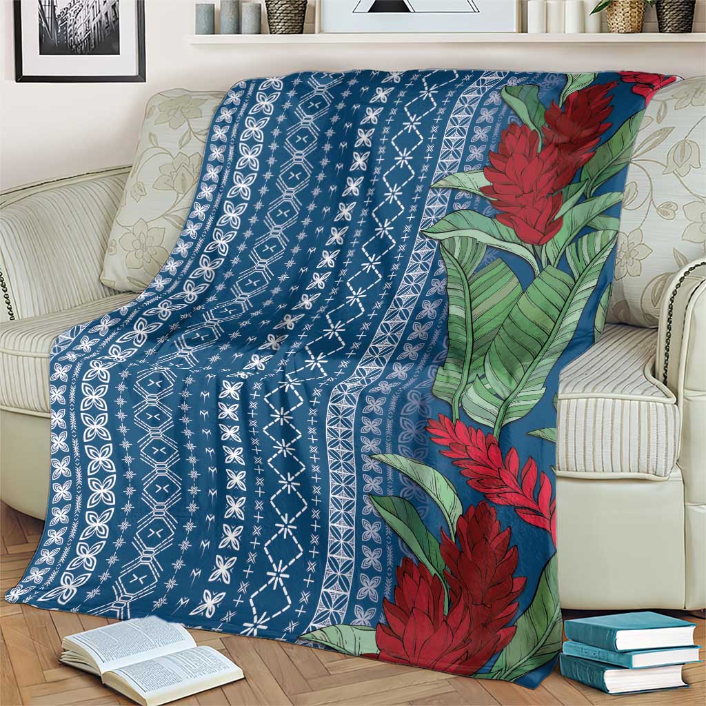 Women's Day Samoa Malu Tattoo Inspired Mix Teuila Blanket Royal Blue LT7 - Polynesian Pride