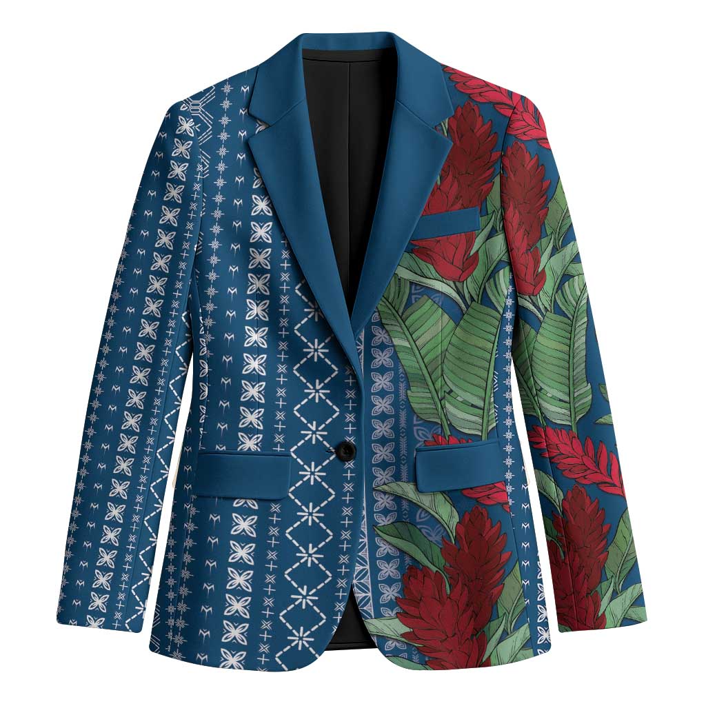Women's Day Samoa Malu Tattoo Inspired Mix Teuila Blazer Royal Blue LT7 Unisex Royal Blue - Polynesian Pride