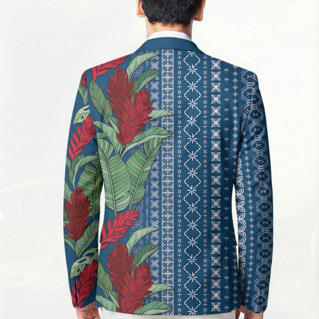 Women's Day Samoa Malu Tattoo Inspired Mix Teuila Blazer Royal Blue LT7 - Polynesian Pride