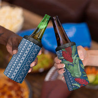 Women's Day Samoa Malu Tattoo Inspired Mix Teuila 4 in 1 Can Cooler Tumbler Royal Blue LT7 - Polynesian Pride