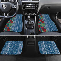 Women's Day Samoa Malu Tattoo Inspired Mix Teuila Car Mats Royal Blue LT7 Set 4pcs Royal Blue - Polynesian Pride