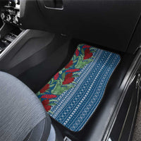 Women's Day Samoa Malu Tattoo Inspired Mix Teuila Car Mats Royal Blue LT7 - Polynesian Pride