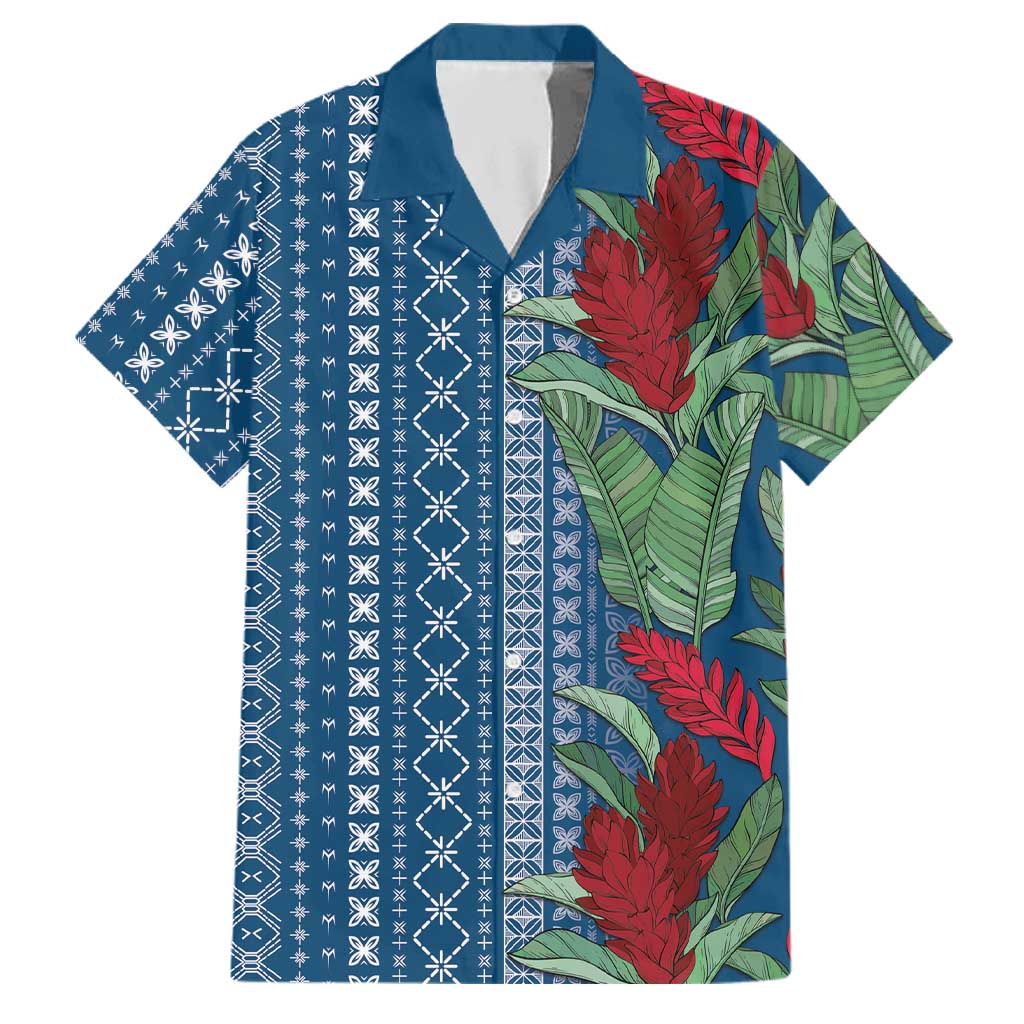 Women's Day Samoa Malu Tattoo Inspired Mix Teuila Family Matching Off Shoulder Maxi Dress and Hawaiian Shirt Royal Blue