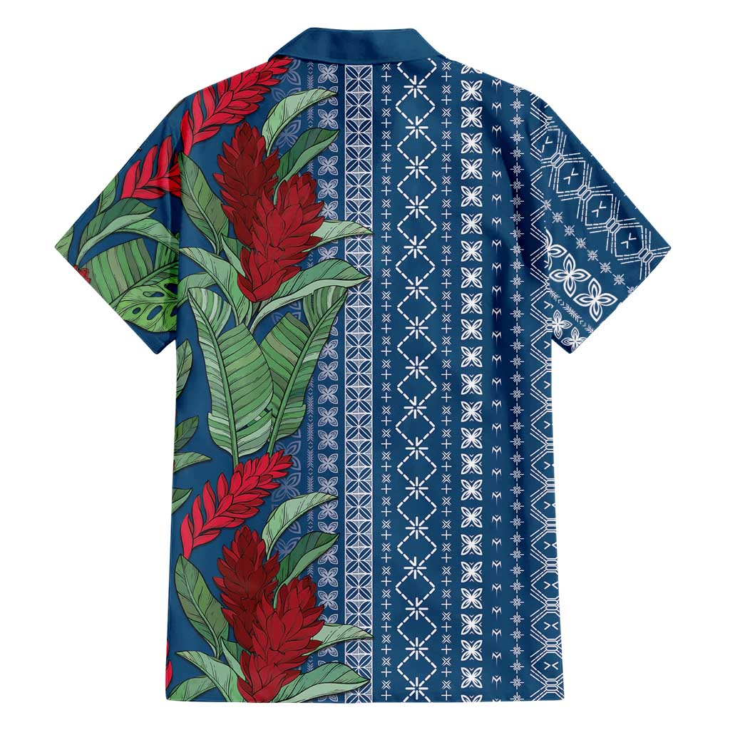 Women's Day Samoa Malu Tattoo Inspired Mix Teuila Hawaiian Shirt Royal Blue