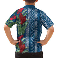 Women's Day Samoa Malu Tattoo Inspired Mix Teuila Hawaiian Shirt Royal Blue