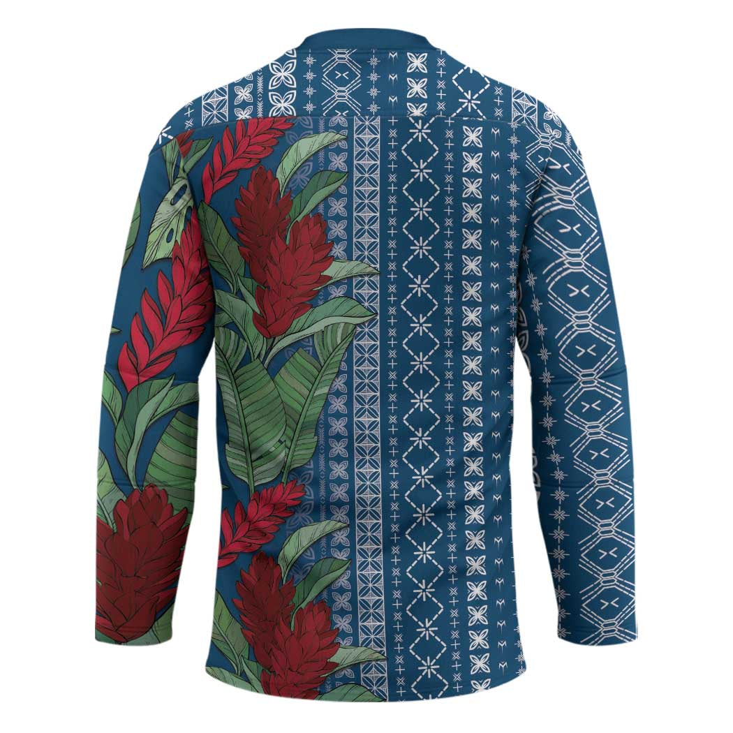 Women's Day Samoa Malu Tattoo Inspired Mix Teuila Hockey Jersey Royal Blue LT7 - Polynesian Pride