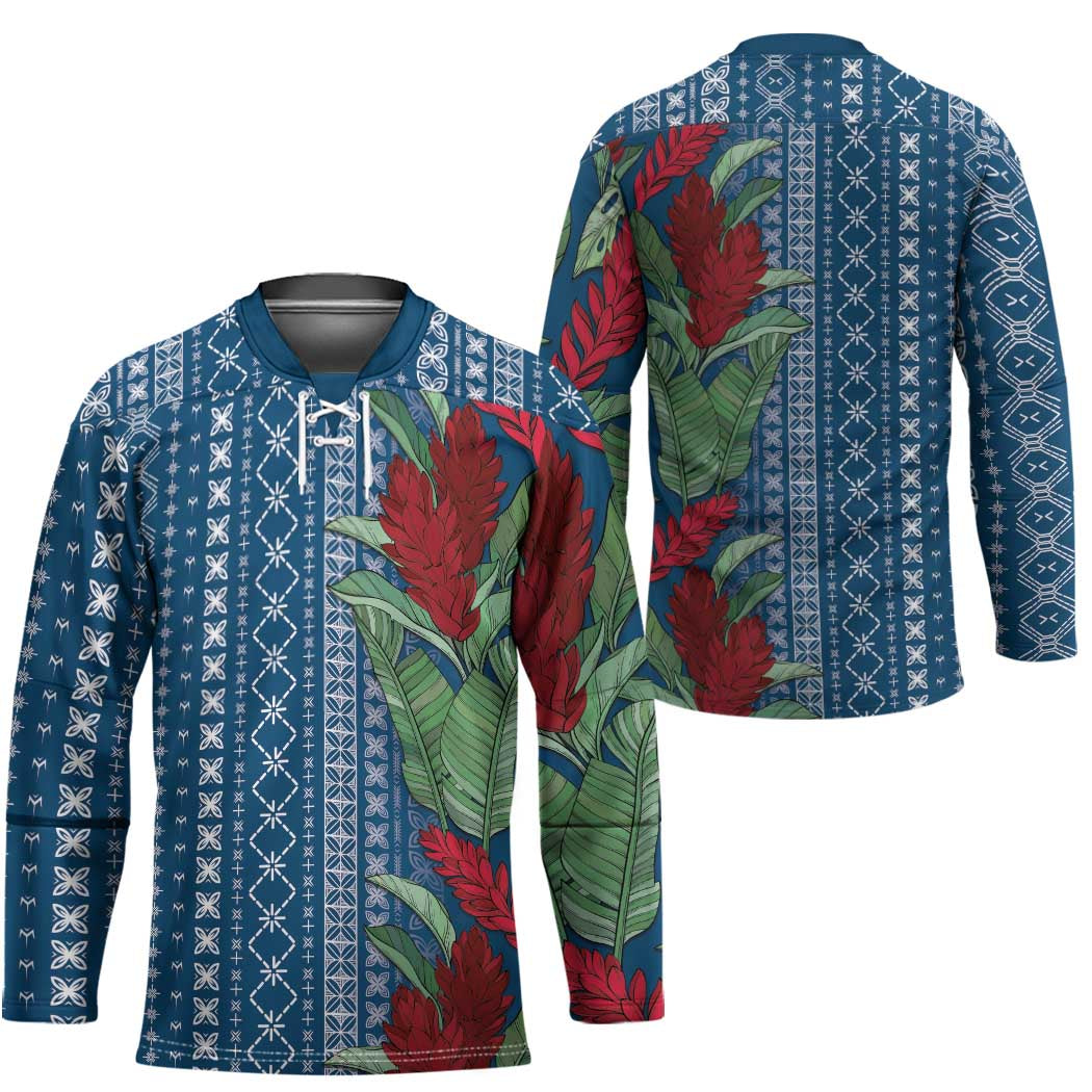 Women's Day Samoa Malu Tattoo Inspired Mix Teuila Hockey Jersey Royal Blue LT7 - Polynesian Pride