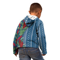 Women's Day Samoa Malu Tattoo Inspired Mix Teuila Kid Hoodie Royal Blue LT7 - Polynesian Pride