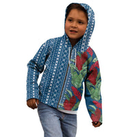 Women's Day Samoa Malu Tattoo Inspired Mix Teuila Kid Hoodie Royal Blue LT7 - Polynesian Pride