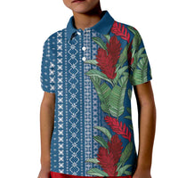 Women's Day Samoa Malu Tattoo Inspired Mix Teuila Kid Polo Shirt Royal Blue LT7 Kid Royal Blue - Polynesian Pride