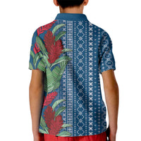 Women's Day Samoa Malu Tattoo Inspired Mix Teuila Kid Polo Shirt Royal Blue LT7 - Polynesian Pride