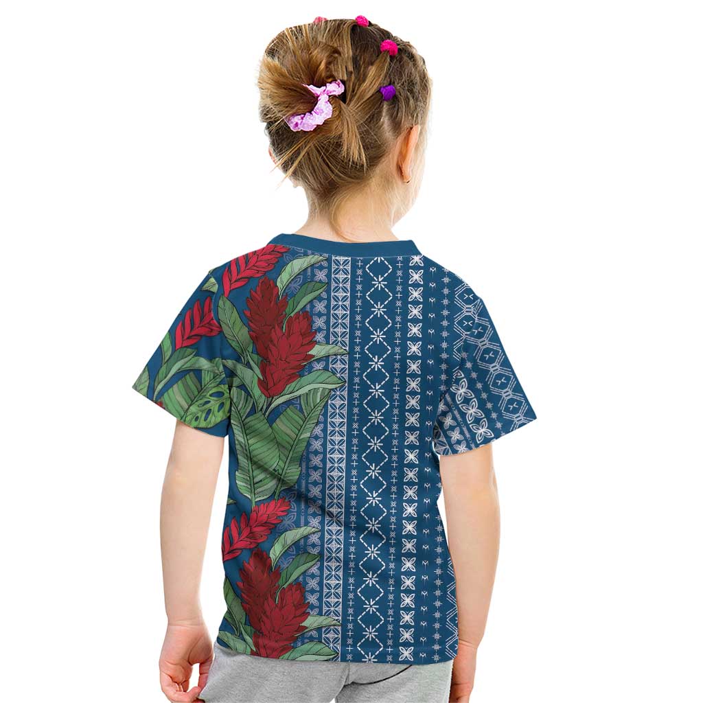 Women's Day Samoa Malu Tattoo Inspired Mix Teuila Kid T Shirt Royal Blue