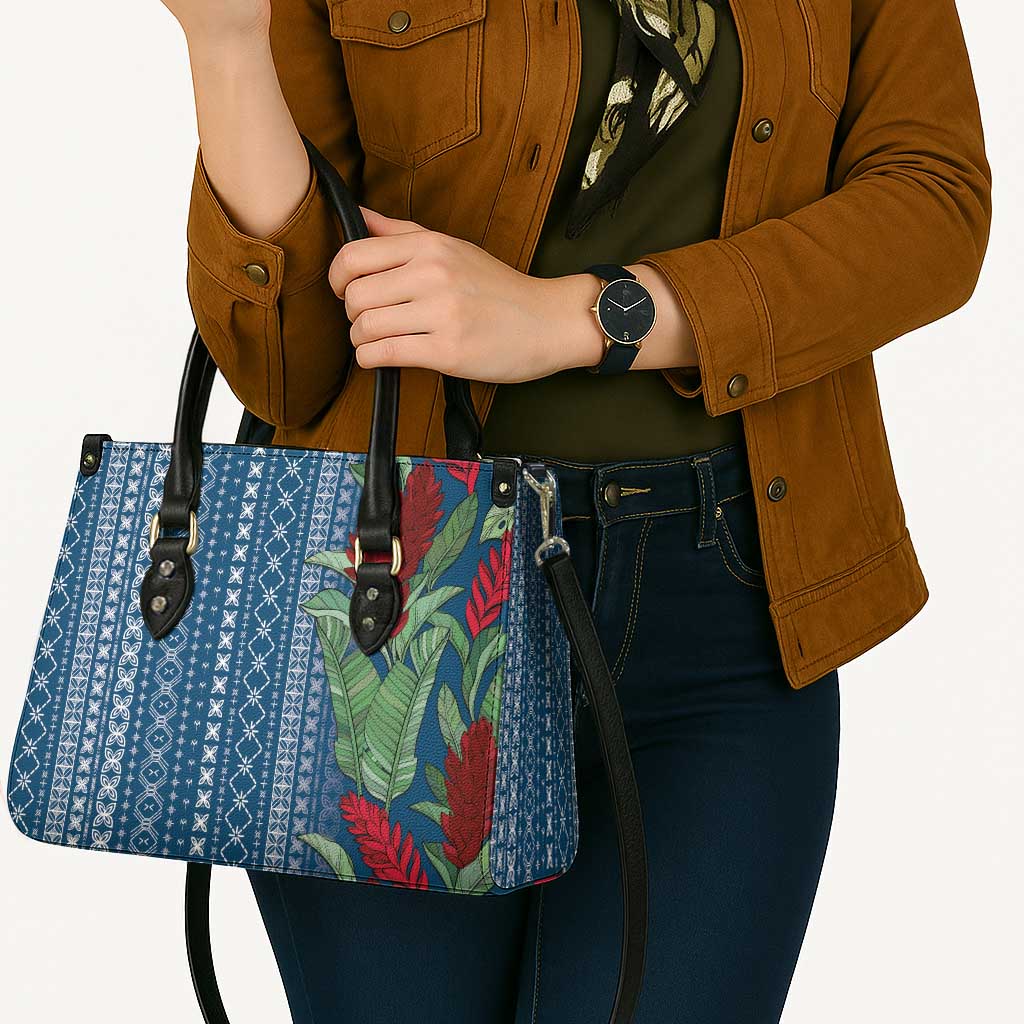 Women's Day Samoa Malu Tattoo Inspired Mix Teuila Leather Bag Royal Blue LT7 - Polynesian Pride