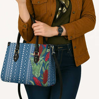 Women's Day Samoa Malu Tattoo Inspired Mix Teuila Leather Bag Royal Blue LT7 - Polynesian Pride