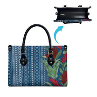 Women's Day Samoa Malu Tattoo Inspired Mix Teuila Leather Bag Royal Blue LT7 - Polynesian Pride