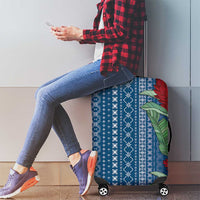 Women's Day Samoa Malu Tattoo Inspired Mix Teuila Luggage Cover Royal Blue LT7 - Polynesian Pride