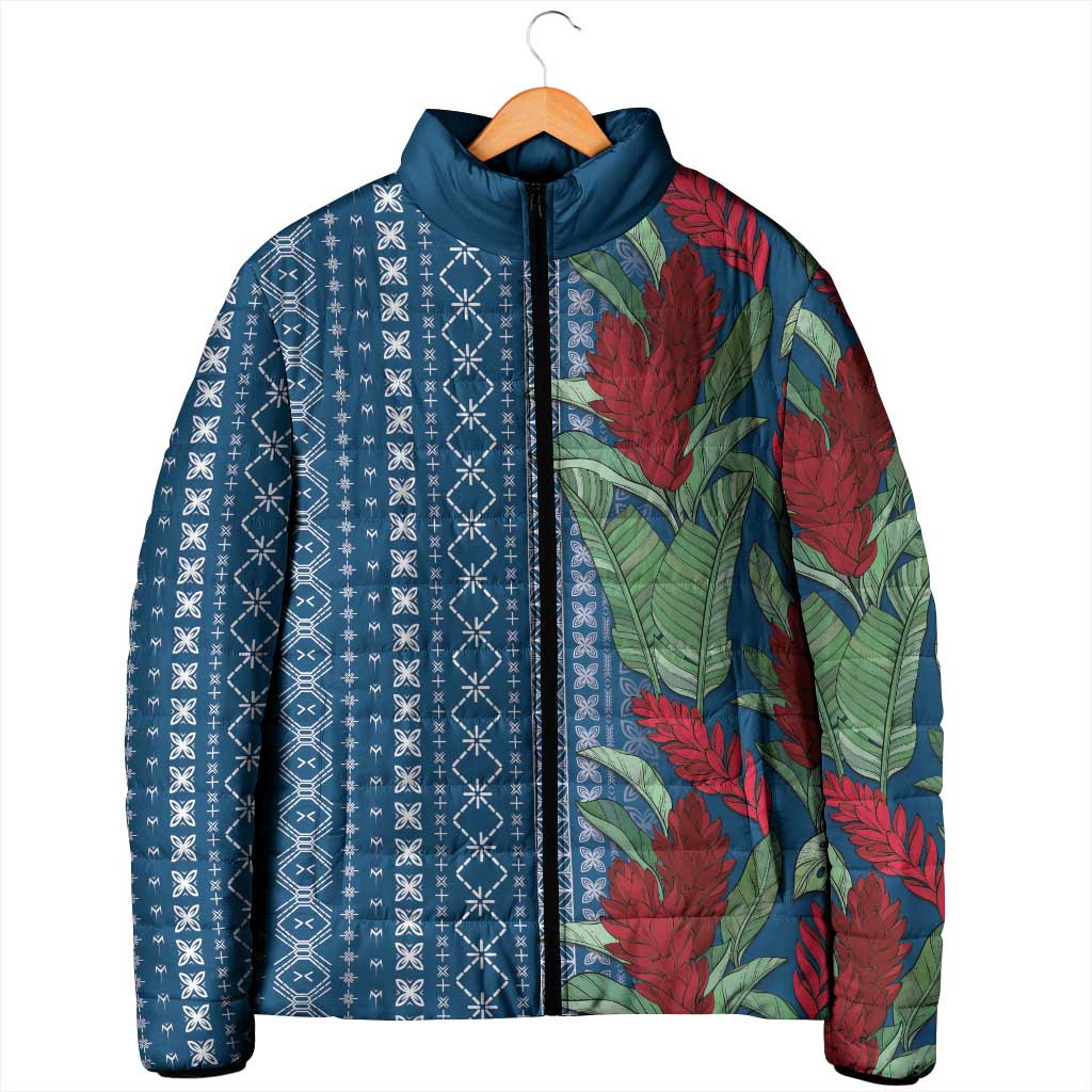 Women's Day Samoa Malu Tattoo Inspired Mix Teuila Padded Jacket Royal Blue LT7 - Polynesian Pride