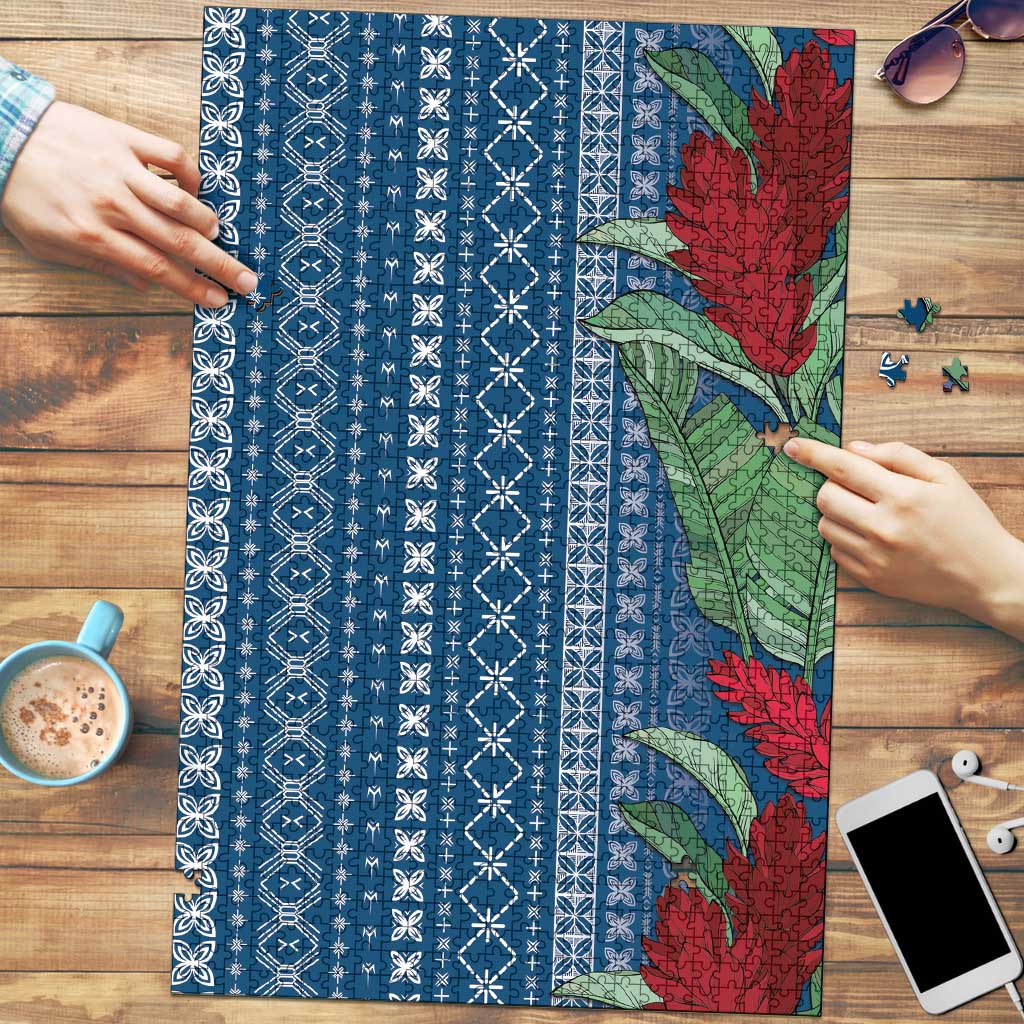 Women's Day Samoa Malu Tattoo Inspired Mix Teuila Puzzle Royal Blue LT7 Royal Blue - Polynesian Pride