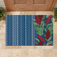 Women's Day Samoa Malu Tattoo Inspired Mix Teuila Rubber Doormat Royal Blue LT7 Royal Blue - Polynesian Pride