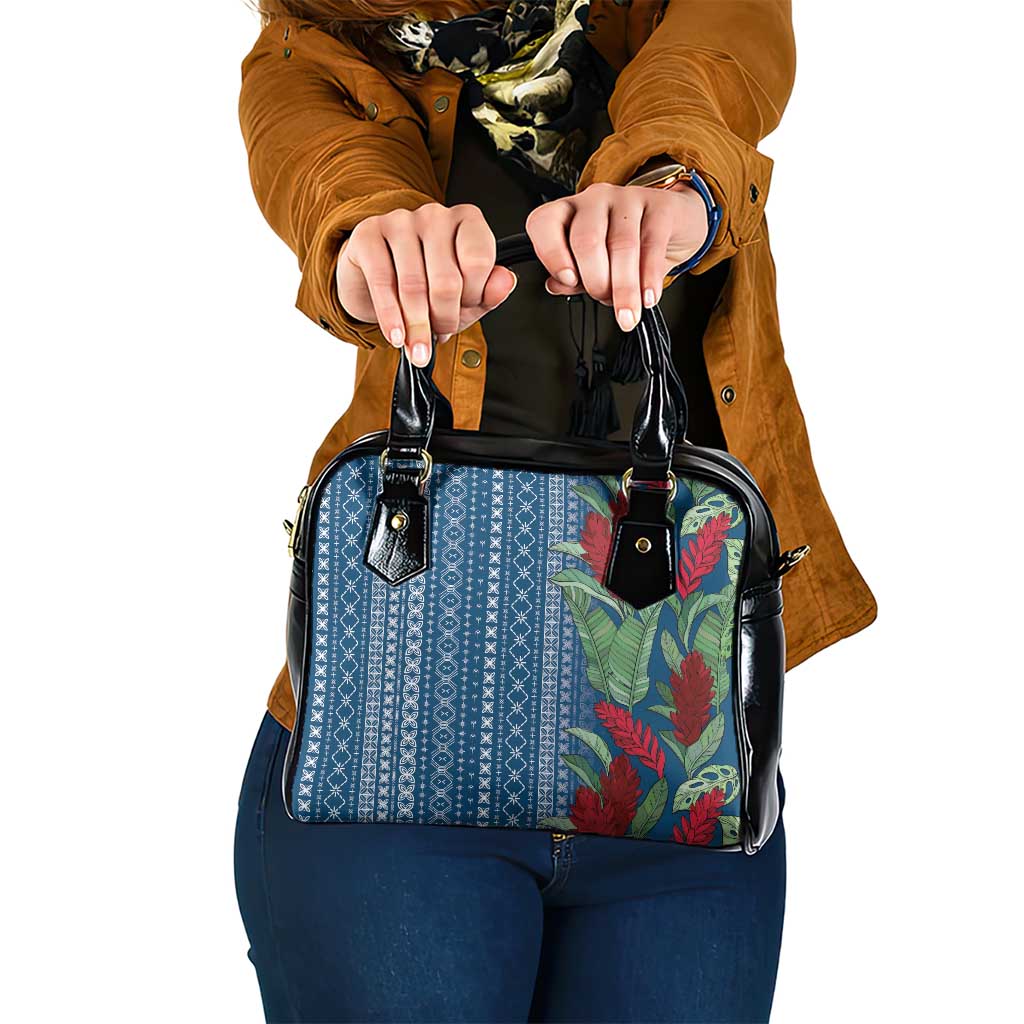 Women's Day Samoa Malu Tattoo Inspired Mix Teuila Shoulder Handbag Royal Blue LT7 One Size Royal Blue - Polynesian Pride