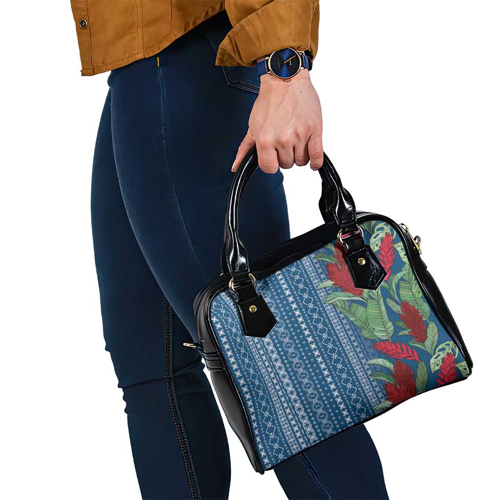 Women's Day Samoa Malu Tattoo Inspired Mix Teuila Shoulder Handbag Royal Blue LT7 - Polynesian Pride
