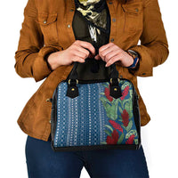 Women's Day Samoa Malu Tattoo Inspired Mix Teuila Shoulder Handbag Royal Blue LT7 - Polynesian Pride
