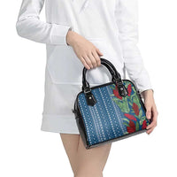 Women's Day Samoa Malu Tattoo Inspired Mix Teuila Shoulder Handbag Royal Blue LT7 - Polynesian Pride