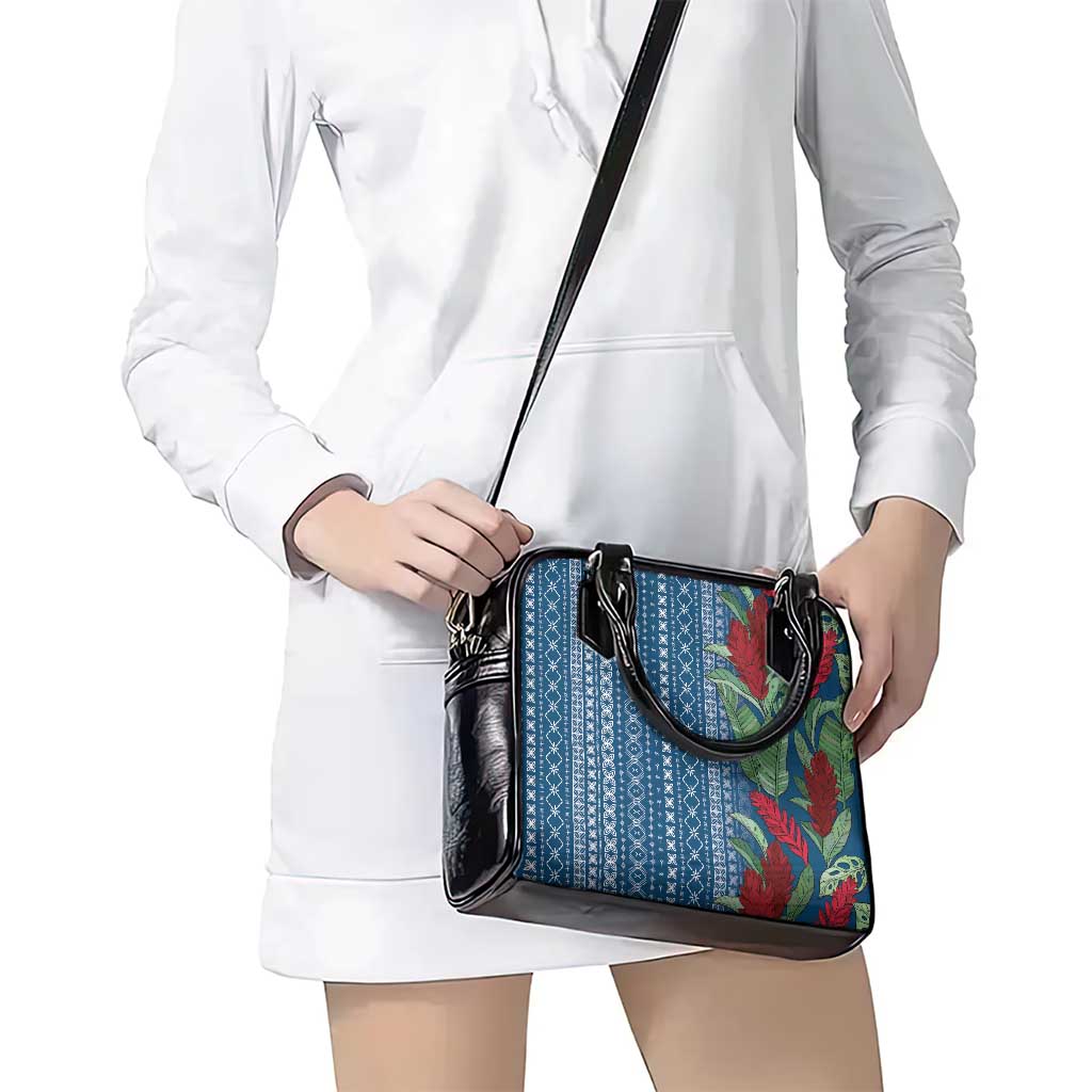Women's Day Samoa Malu Tattoo Inspired Mix Teuila Shoulder Handbag Royal Blue LT7 - Polynesian Pride