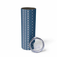Women's Day Samoa Malu Tattoo Inspired Mix Teuila Skinny Tumbler Royal Blue LT7 - Polynesian Pride