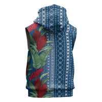 Women's Day Samoa Malu Tattoo Inspired Mix Teuila Sleeveless Hoodie Royal Blue LT7 - Polynesian Pride