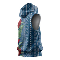 Women's Day Samoa Malu Tattoo Inspired Mix Teuila Sleeveless Hoodie Royal Blue LT7 - Polynesian Pride