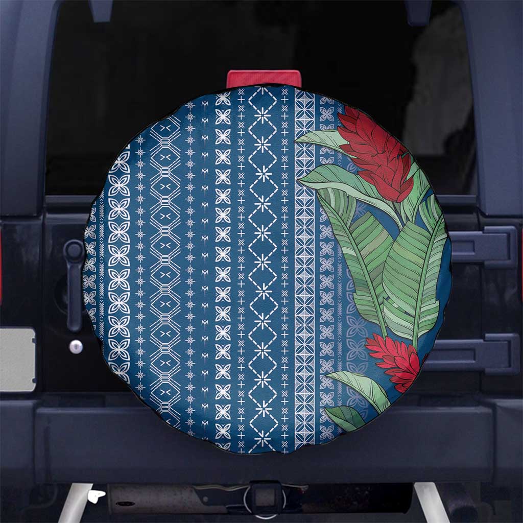 Women's Day Samoa Malu Tattoo Inspired Mix Teuila Spare Tire Cover Royal Blue LT7 No hole Royal Blue - Polynesian Pride