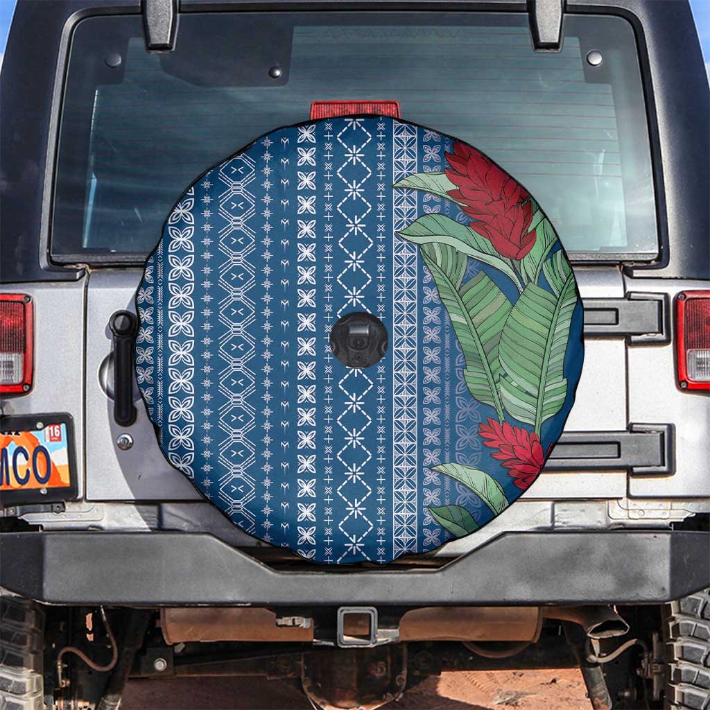 Women's Day Samoa Malu Tattoo Inspired Mix Teuila Spare Tire Cover Royal Blue LT7 Royal Blue - Polynesian Pride