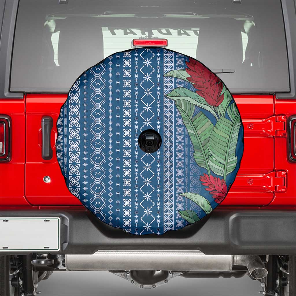 Women's Day Samoa Malu Tattoo Inspired Mix Teuila Spare Tire Cover Royal Blue LT7 - Polynesian Pride
