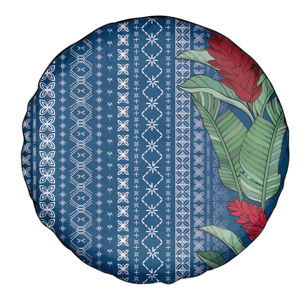 Women's Day Samoa Malu Tattoo Inspired Mix Teuila Spare Tire Cover Royal Blue LT7 - Polynesian Pride