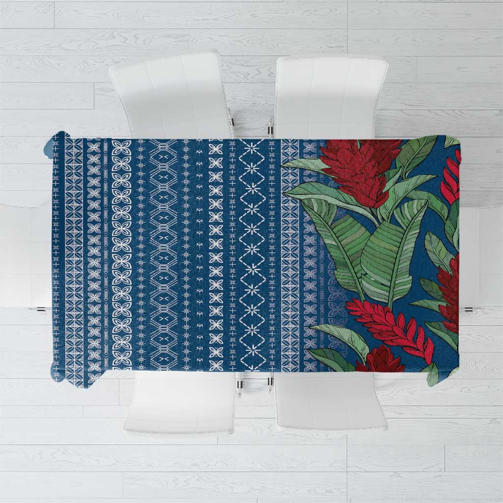 Women's Day Samoa Malu Tattoo Inspired Mix Teuila Tablecloth Royal Blue LT7 Royal Blue - Polynesian Pride