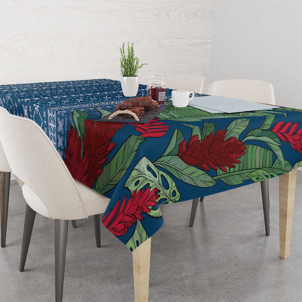 Women's Day Samoa Malu Tattoo Inspired Mix Teuila Tablecloth Royal Blue LT7 - Polynesian Pride