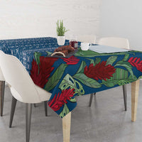 Women's Day Samoa Malu Tattoo Inspired Mix Teuila Tablecloth Royal Blue LT7 - Polynesian Pride